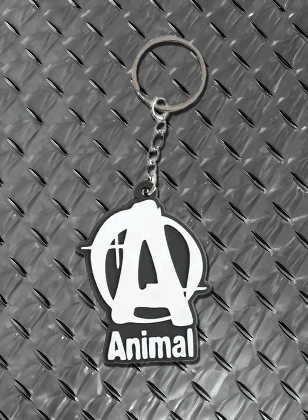 Animal 3D rubber keychain front view