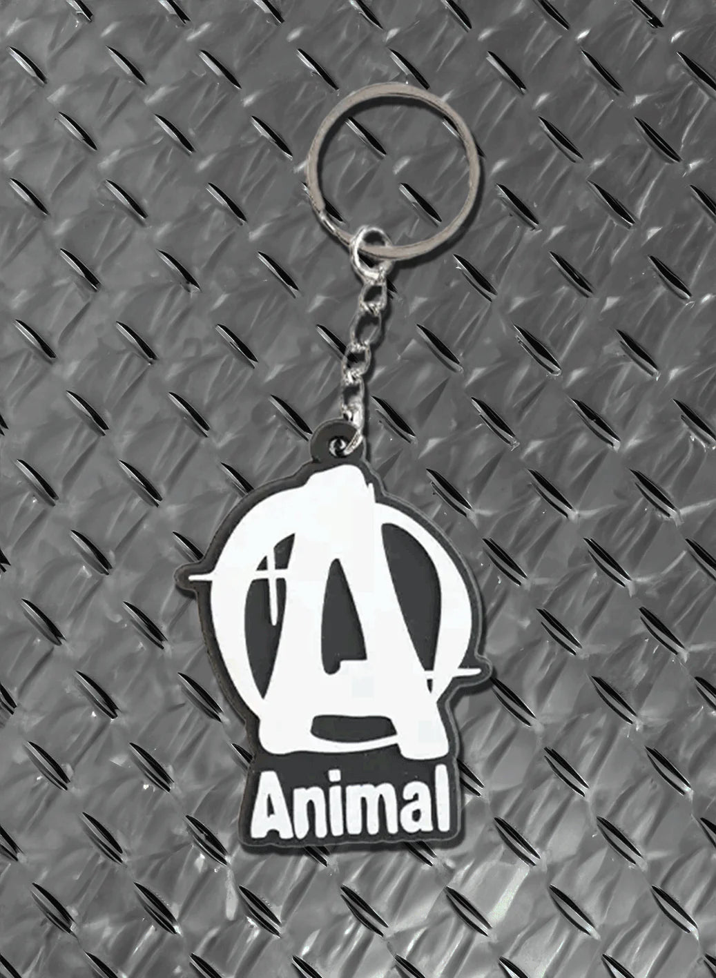 Animal 3D rubber keychain front view