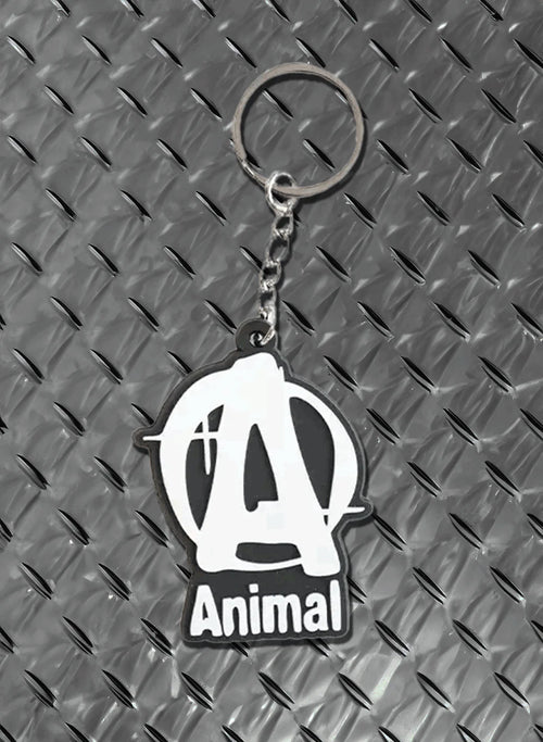 Animal 3D rubber keychain front view