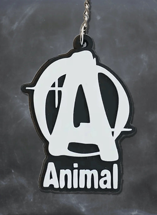 Animal 3D rubber keychain side view