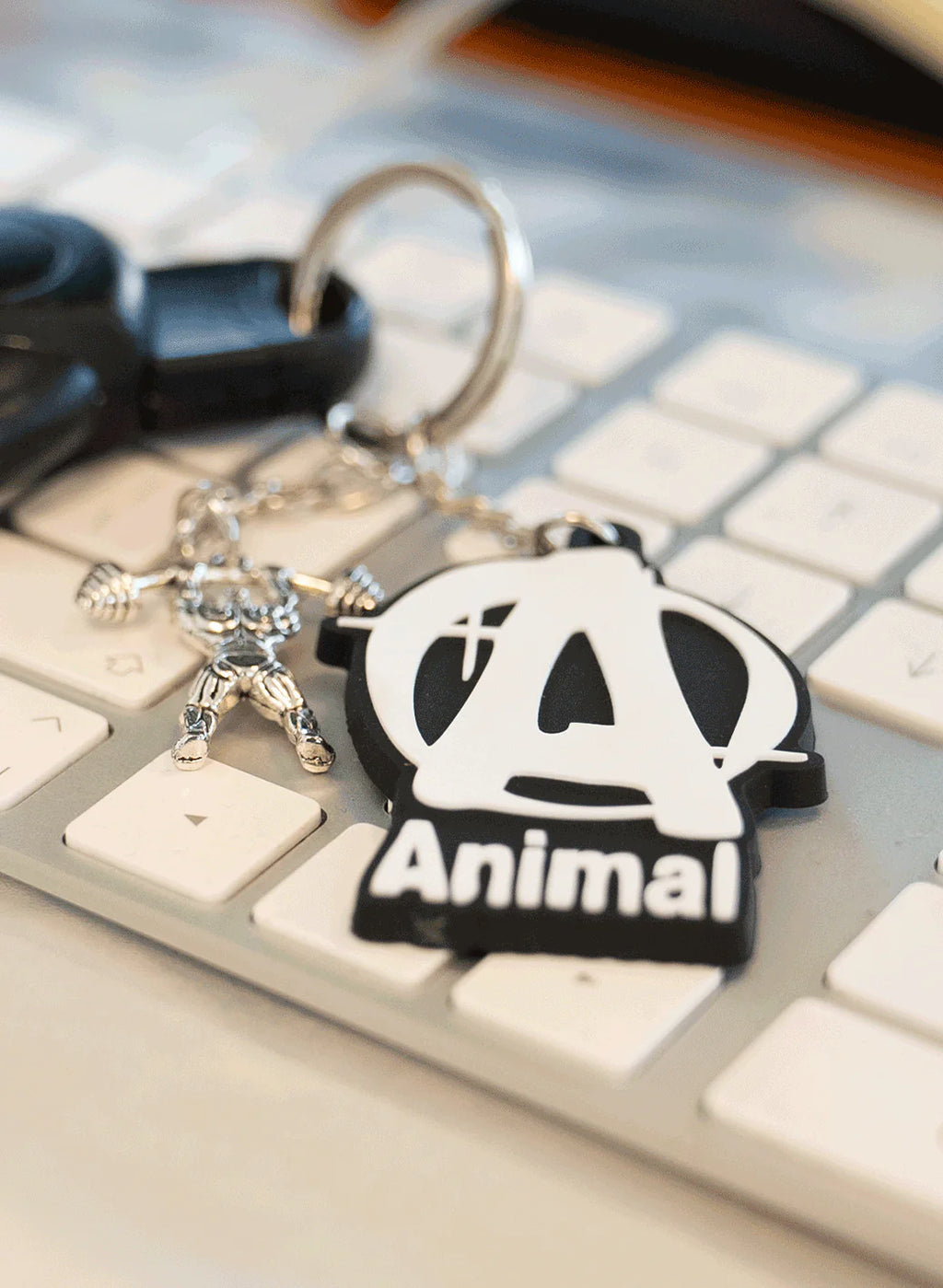 Animal 3D rubber keychain detail view