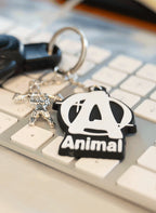 Animal 3D rubber keychain detail view