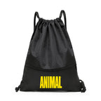 Animal drawstring backpack gym bag side view