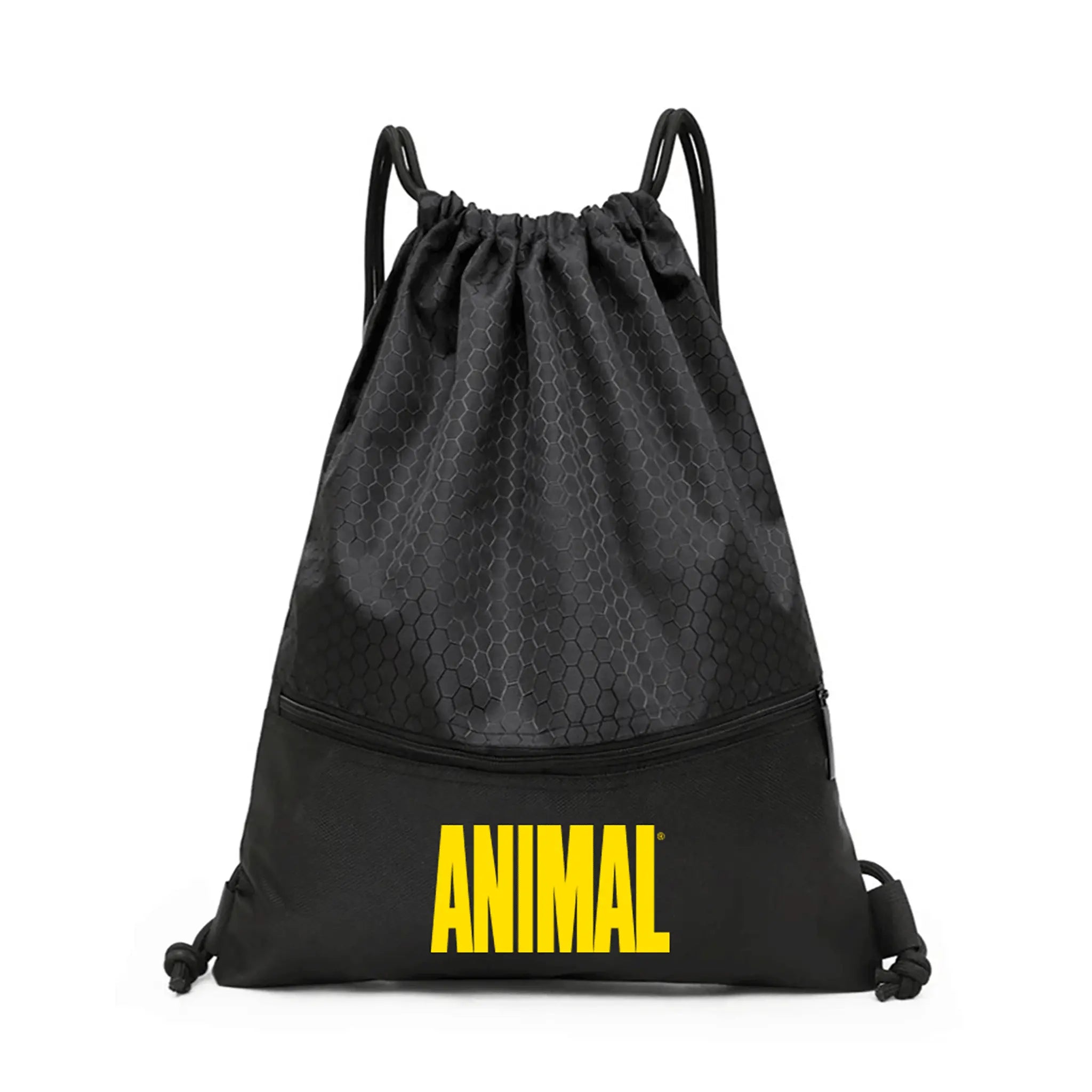 Animal drawstring backpack gym bag side view