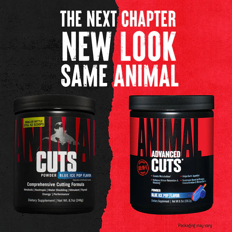 Animal Cuts Powder blue ice pop supplement