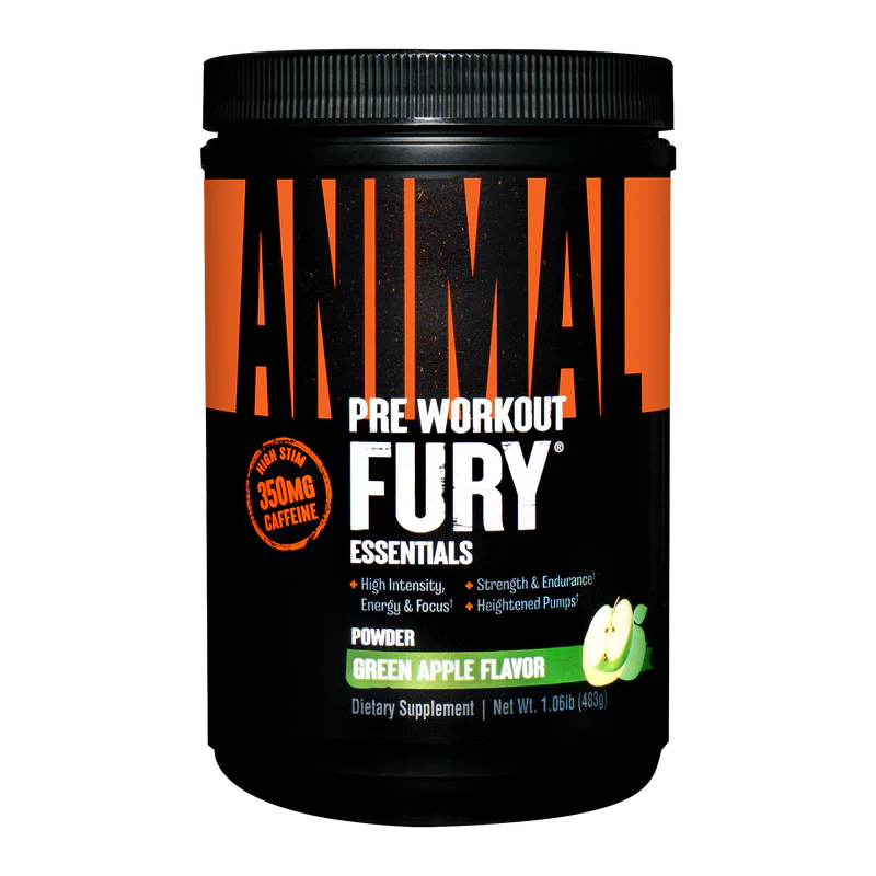 Animal Fury green apple flavour pre-workout