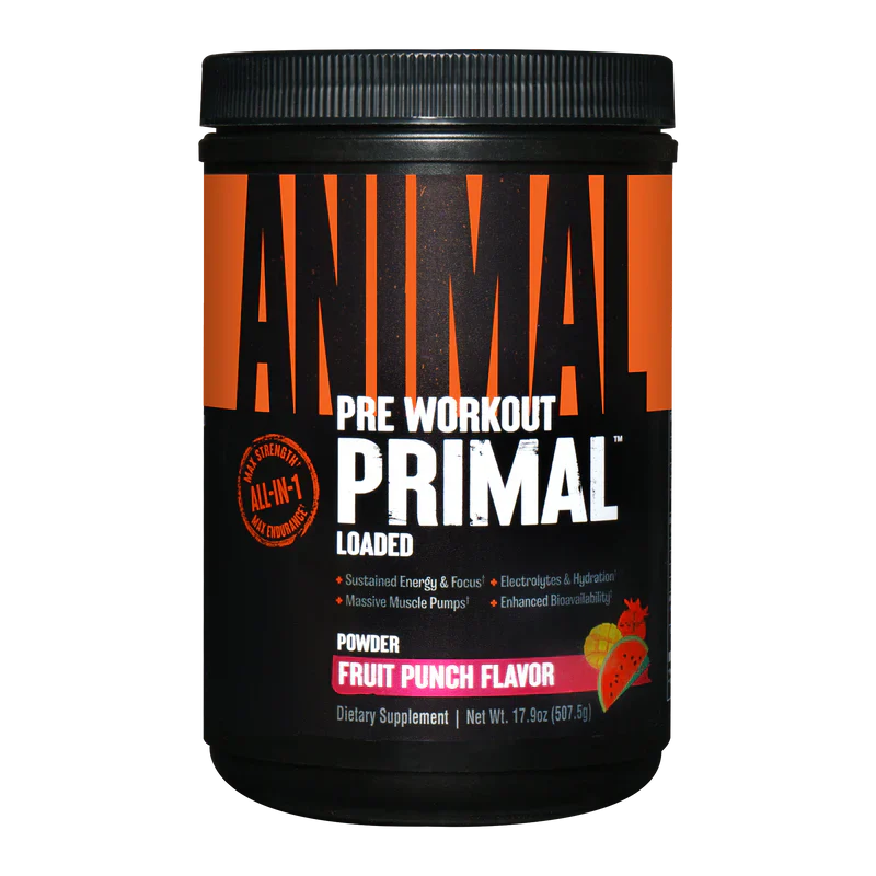 Animal Primal pre-workout powder front view