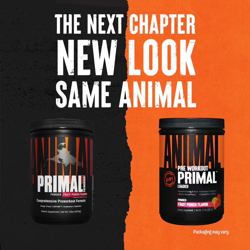 Animal Primal pre-workout new look packaging