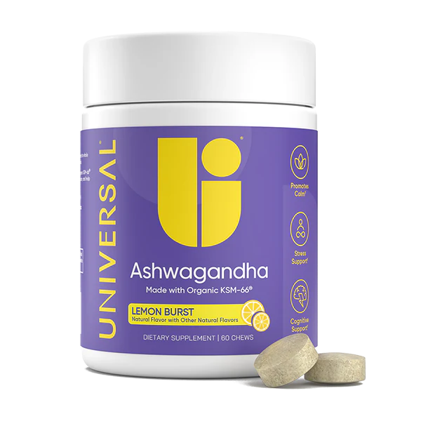 Universal U Ashwagandha Chews lemon burst flavour KSM-66