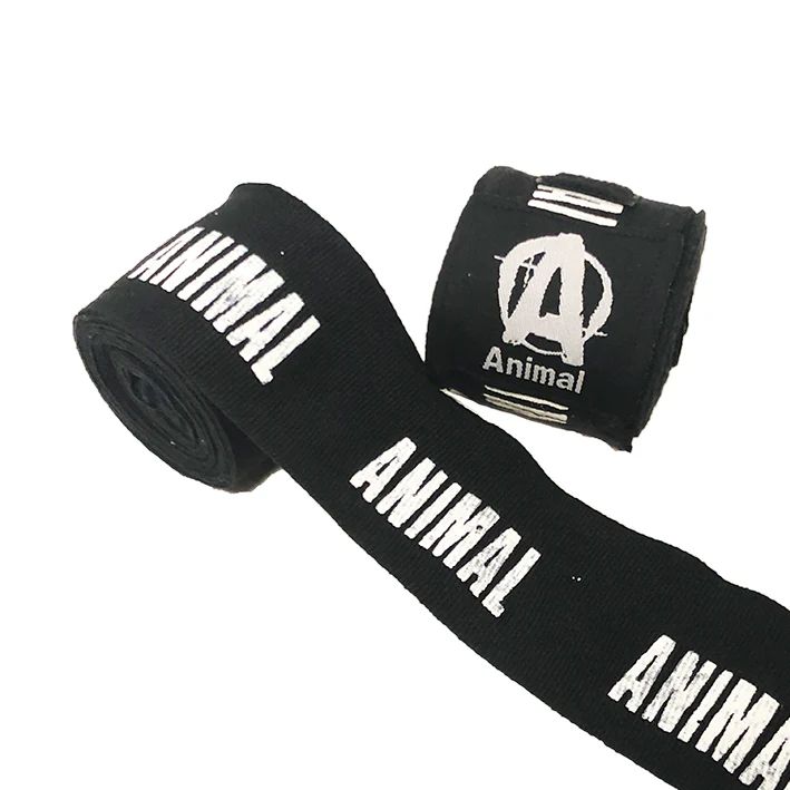 Animal fight wrap black front view