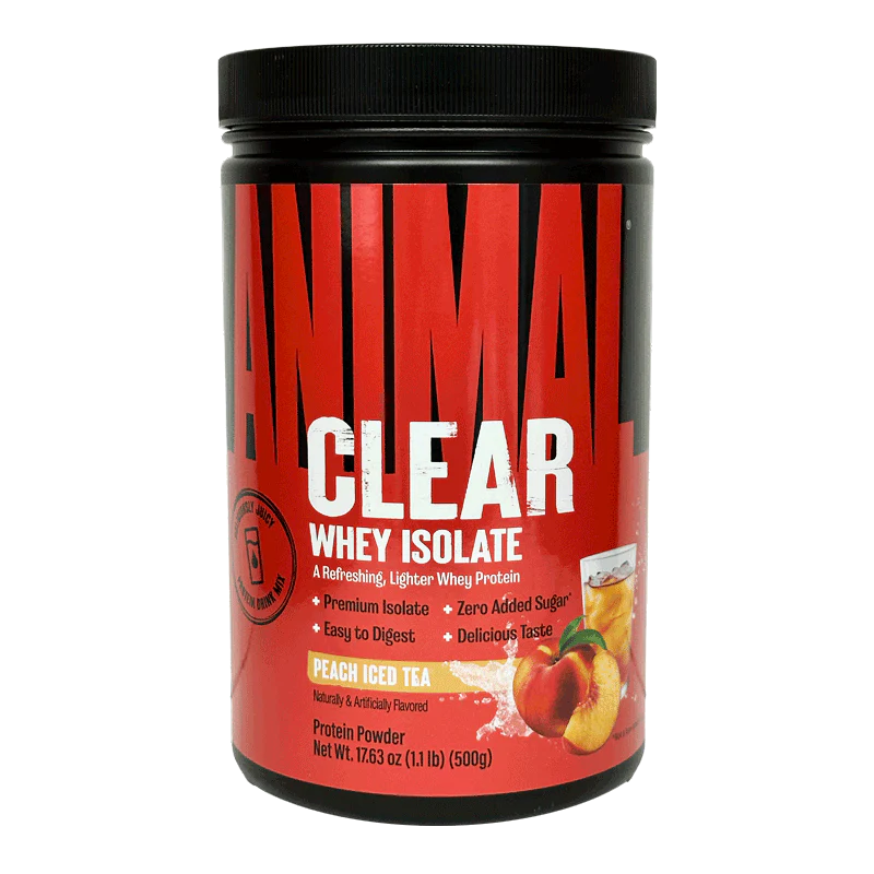 Animal Clear Whey Isolate peach flavour protein