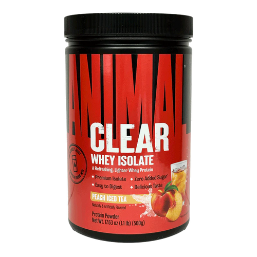 Animal Clear Whey Isolate peach flavour protein