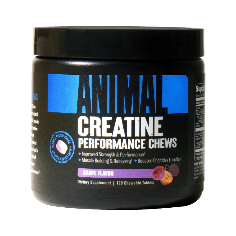 Animal Creatine Chews grape flavour new formula