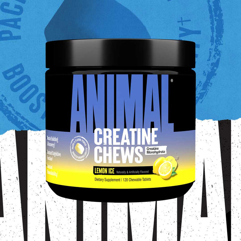 Animal Creatine Chews lemon ice flavour