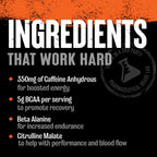 Animal Fury ingredients card pre-workout