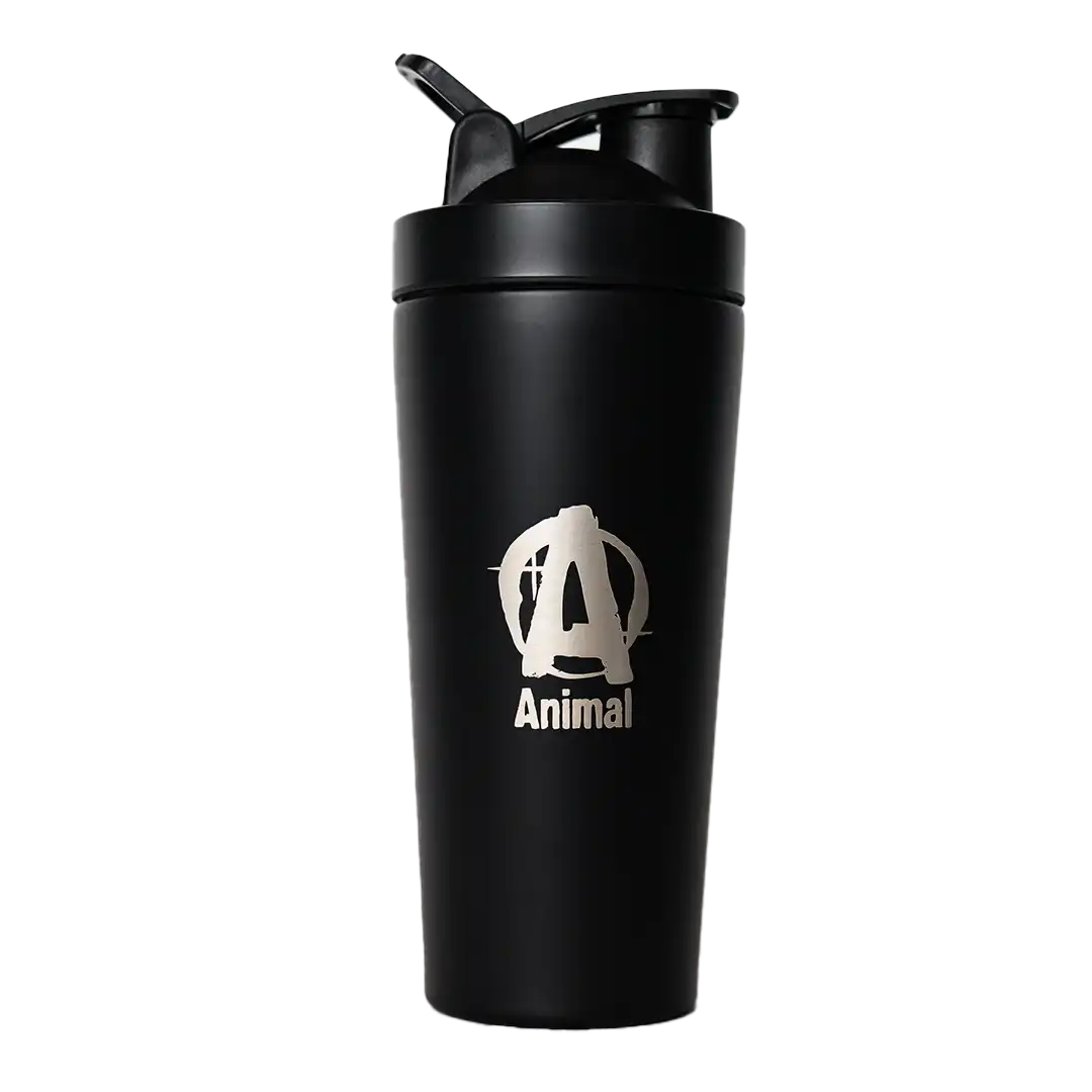 Animal metal shaker bottle detail view