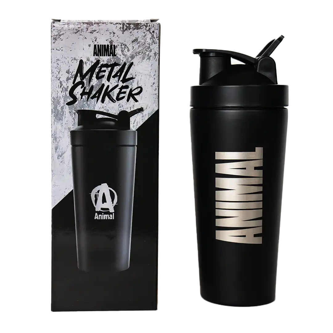 Animal metal shaker bottle side view