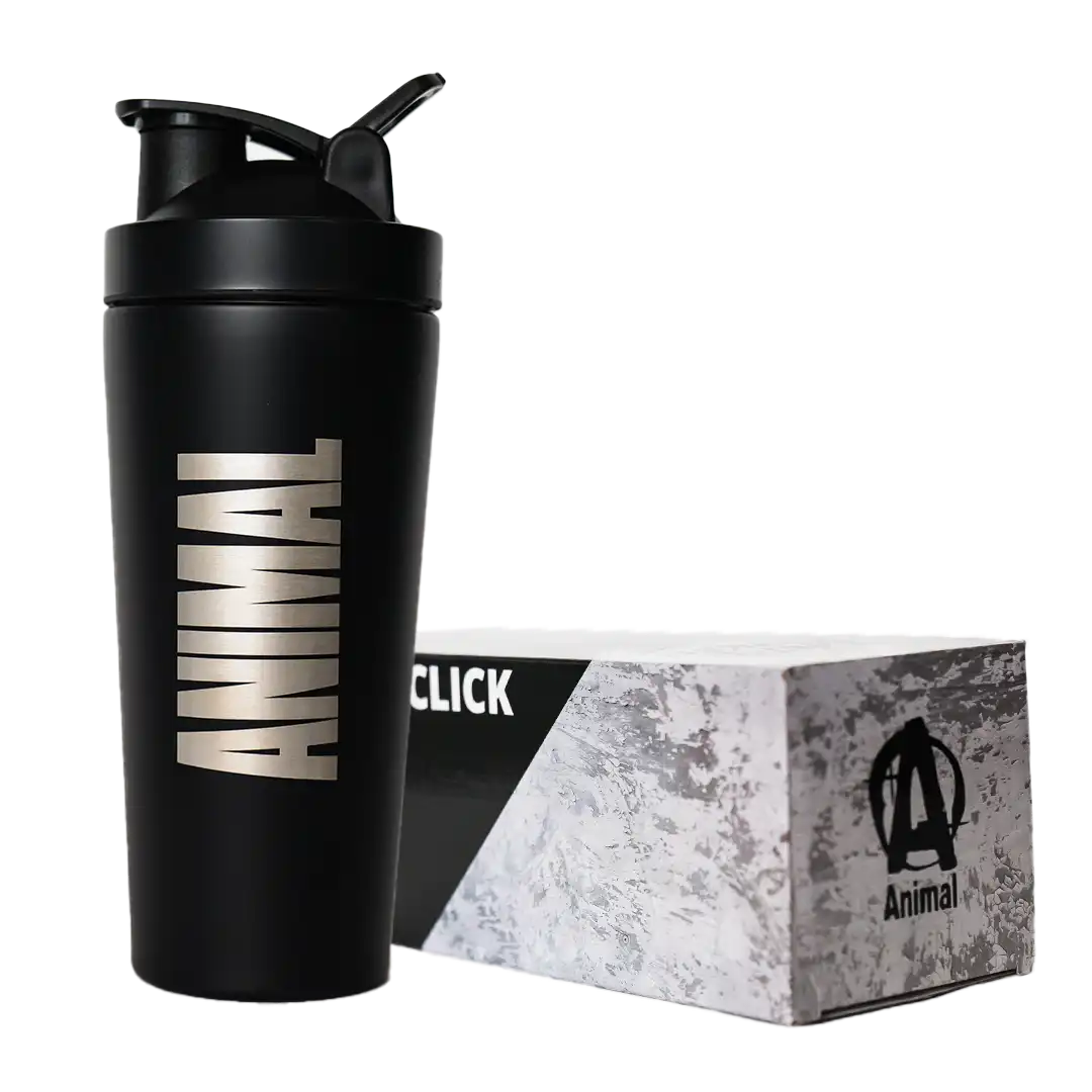 Animal metal shaker bottle lifestyle view