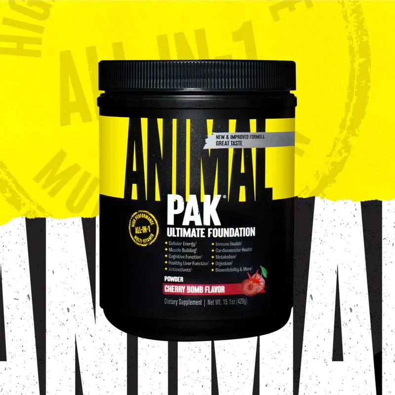Animal Pak Powder cherry bomb multivitamin drink