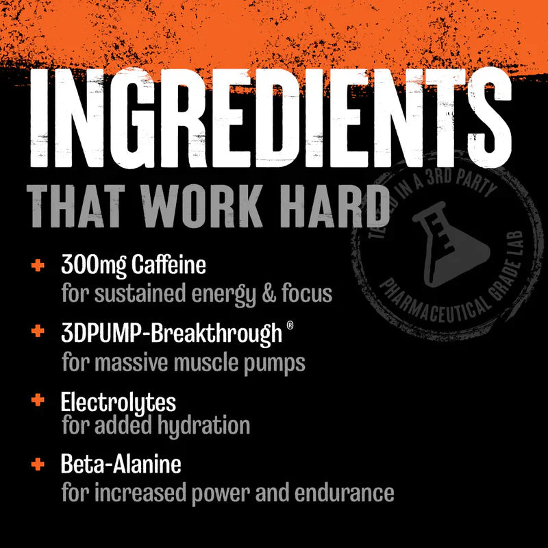 Animal Primal pre-workout ingredients card