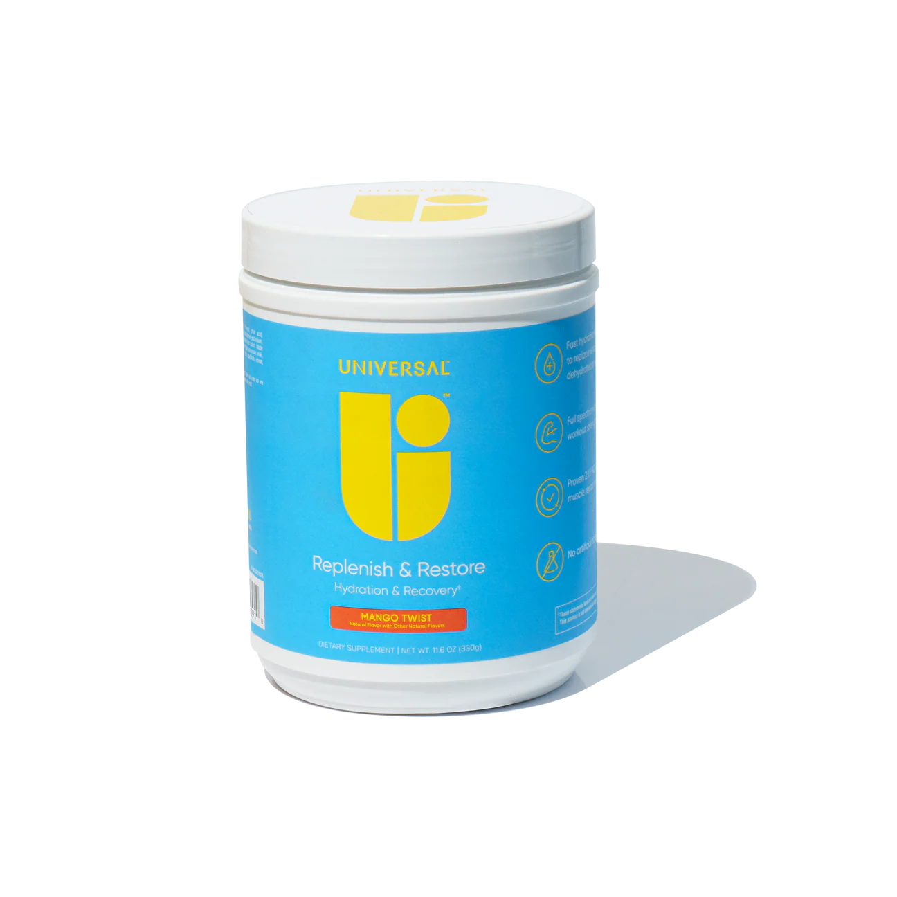 Universal U Replenish and Restore amino electrolyte powder mango twist