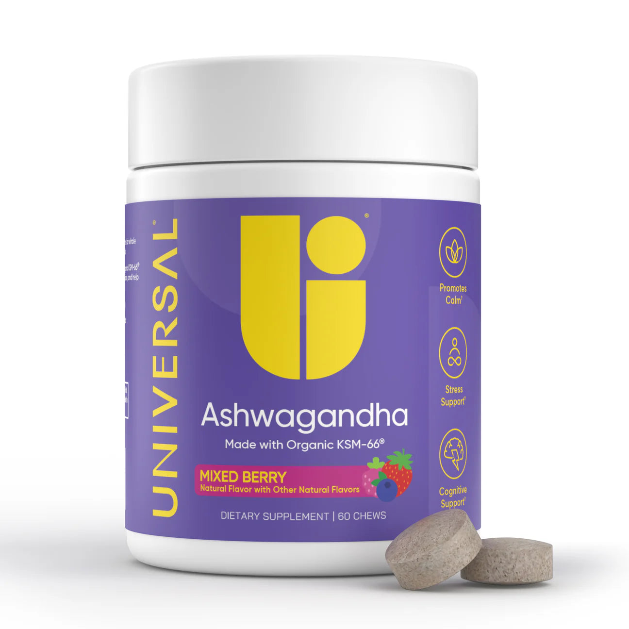 Universal U Ashwagandha Chews mixed berry flavour