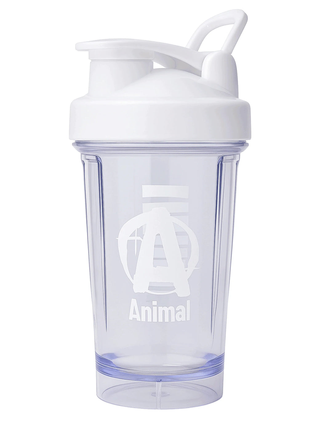 Animal white transparent shaker bottle side view