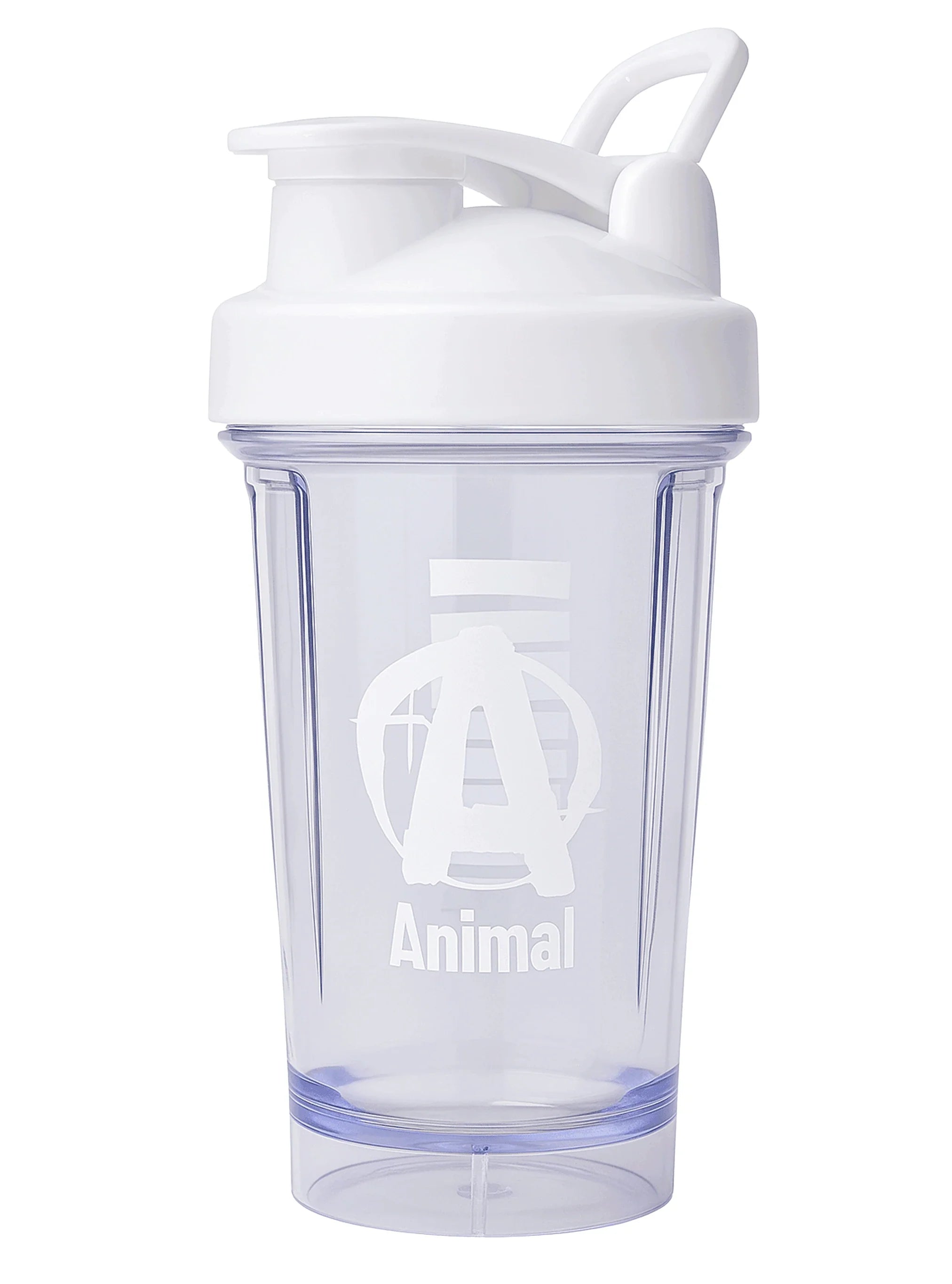 Animal white transparent shaker bottle side view