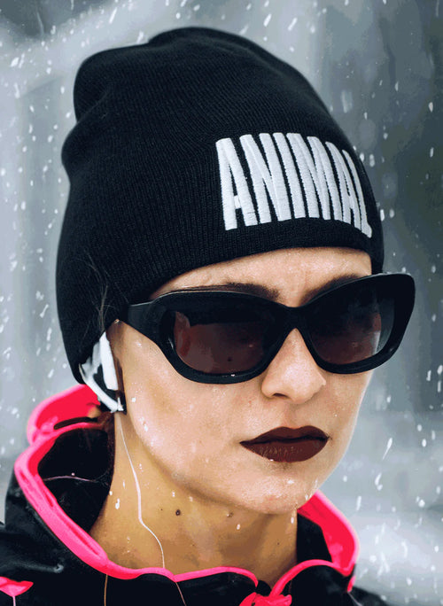 Animal premium beanie womens gym hat