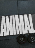 Animal gym towel black front view