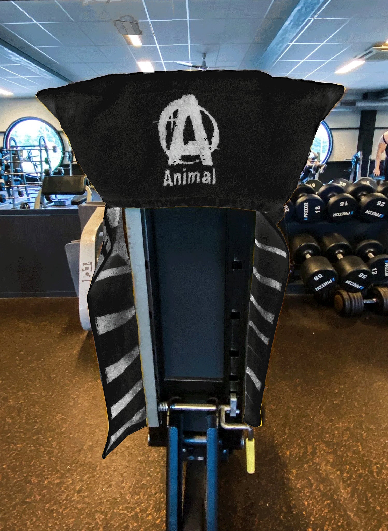 Animal gym towel black lifestyle view