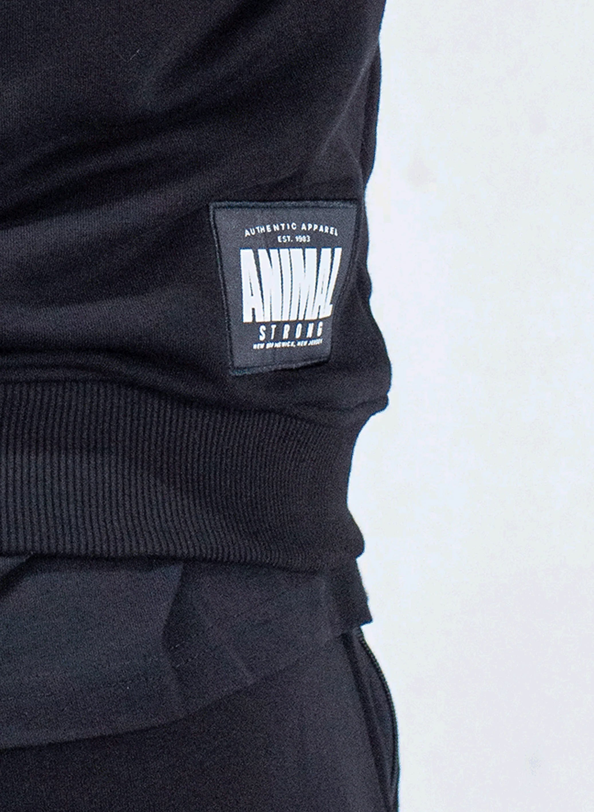 Animal A logo hooded sweatshirt back tag detail