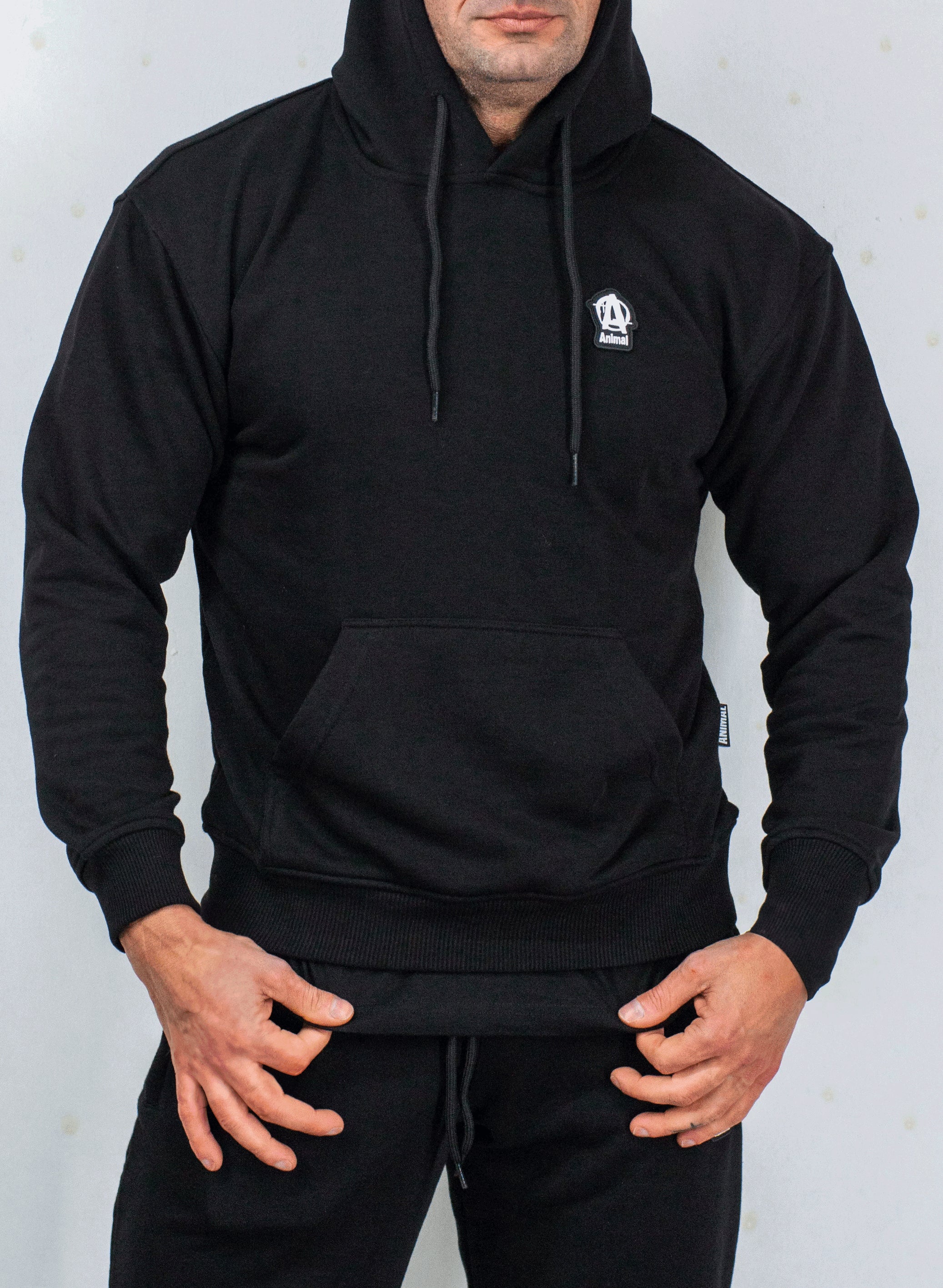 Animal A logo hooded sweatshirt front view