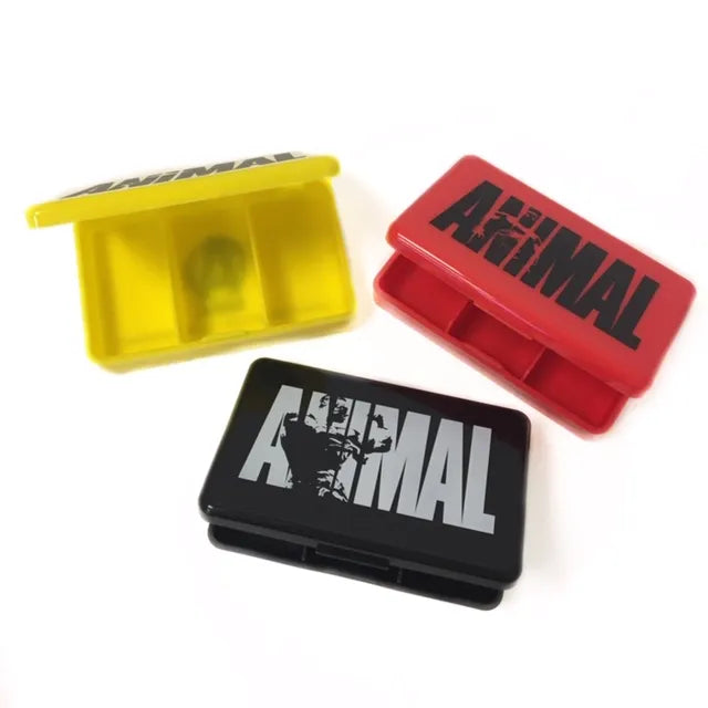 Animal pill case supplement organizer open view