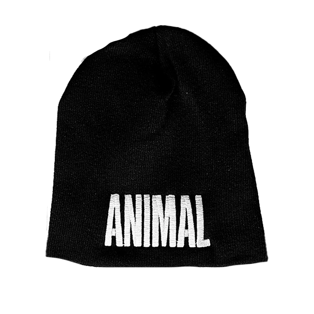 Animal premium beanie white
