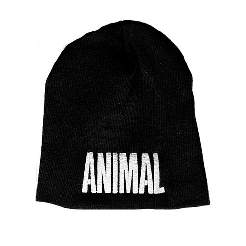 Animal premium beanie white
