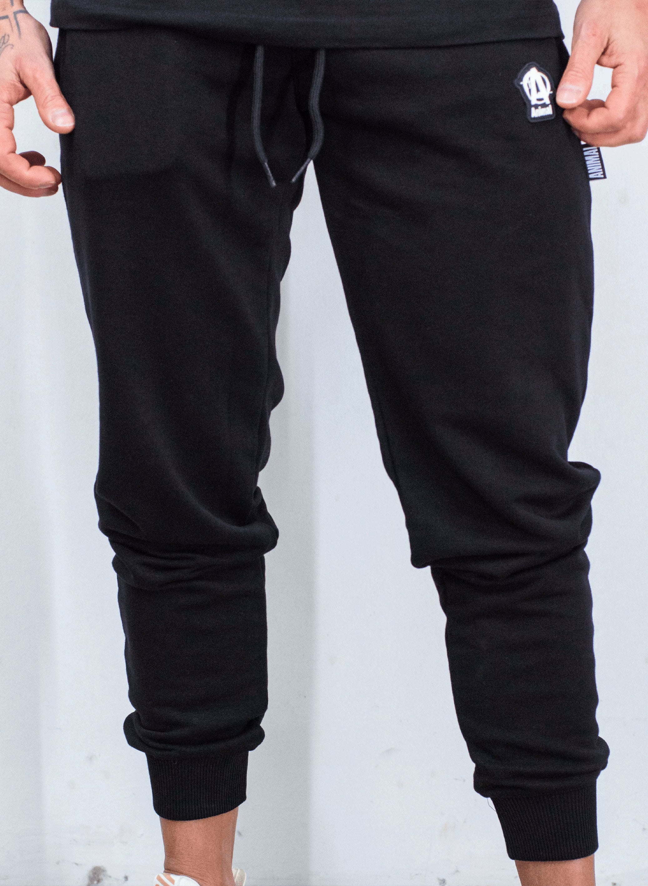Animal A logo sweatpants front view premium collection