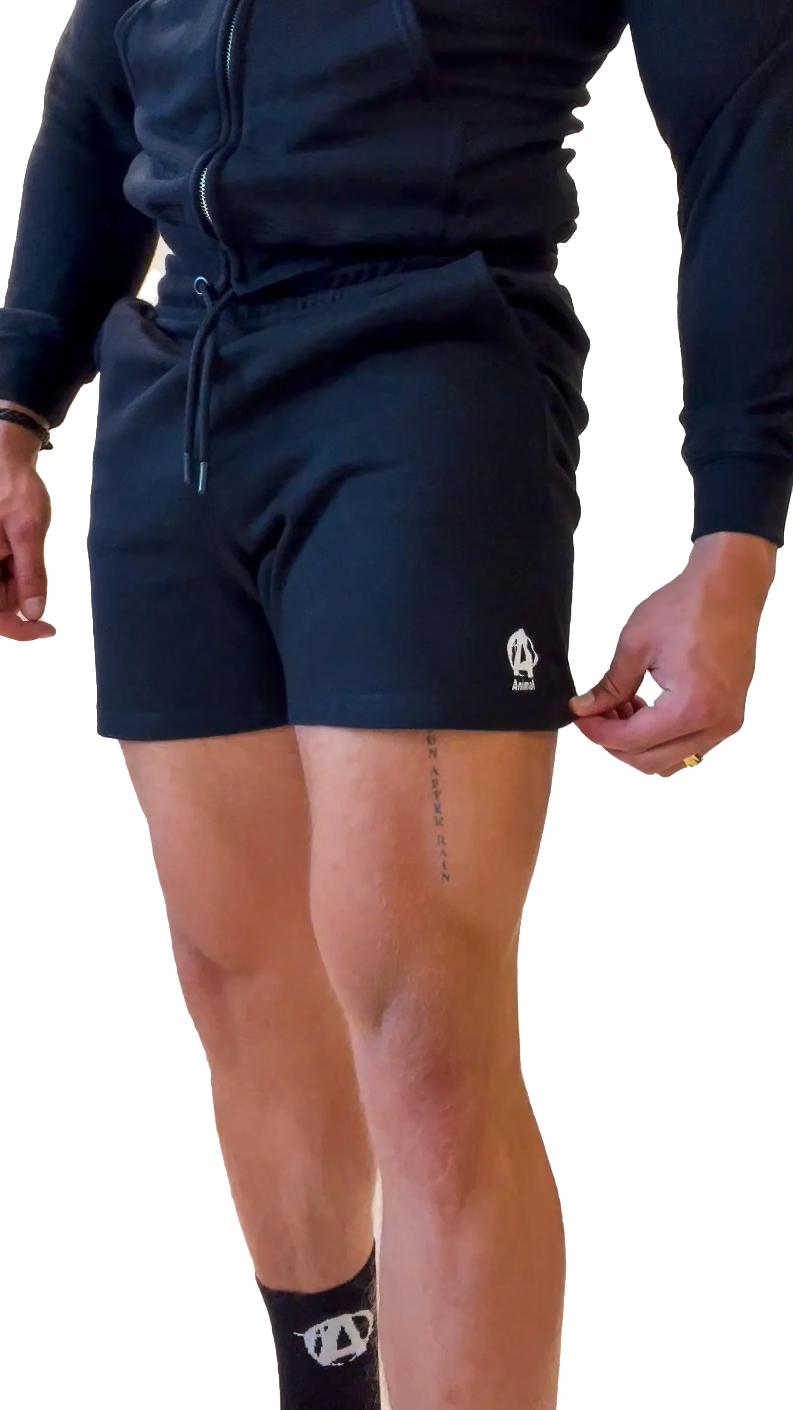 Animal sweat shorts side view detail