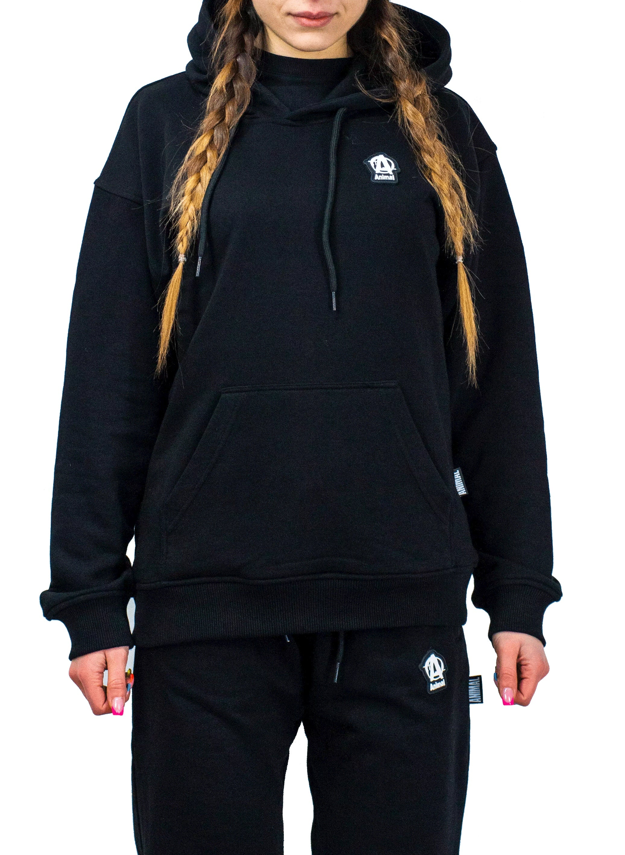 Animal A logo hooded sweatshirt womens front